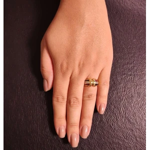 Anel Ouro 18K, Rubis, Safiras E Diamantes
