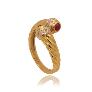 Anel Ouro 18K, Safira, Rubi E Diamantes Anel Ouro 18K, Safira, Rubi E Diamantes