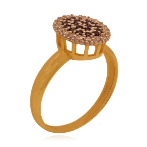 Anel Ouro 18K, Safiras E Diamantes