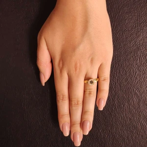 Anel Ouro 18K, Safiras E Diamantes