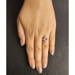 Anel Ouro 18K, Safiras E Diamantes