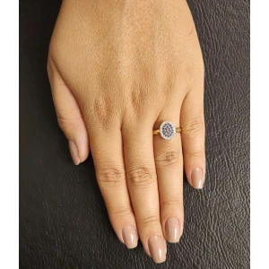 Anel Ouro 18K, Safiras E Diamantes