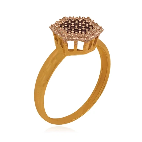 Anel Ouro 18K, Safiras E Diamantes