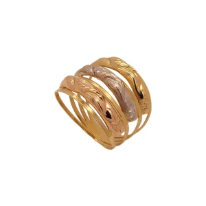 Anel Ouro 18K Três Cores