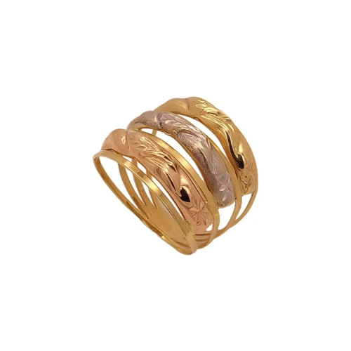 Anel Ouro 18K Três Cores