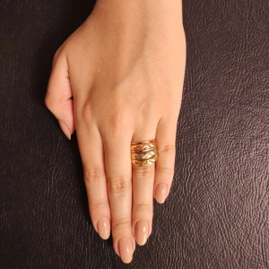 Anel Ouro 18K Três Cores