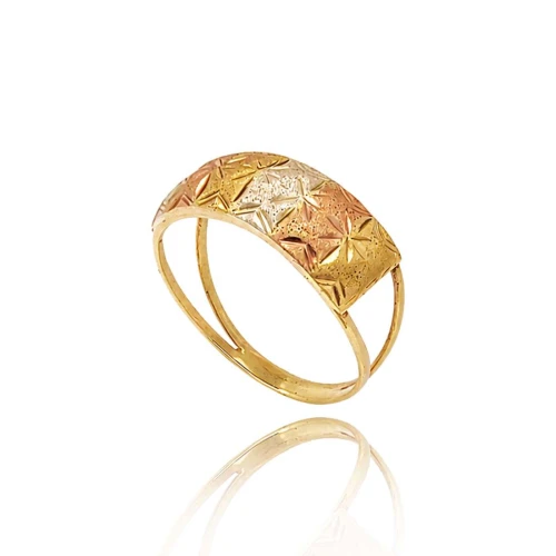 Anel Ouro 18K Três Cores