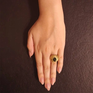 Anel Ouro 18K, Turmalina E Diamantes Anel Ouro 18K, Turmalina E Diamantes