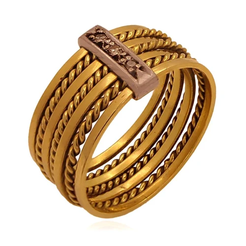 Anel Ouro 18K e Diamantes