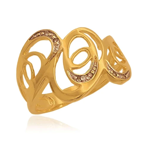 Anel Ouro 18K e Diamantes