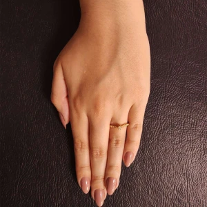 Anel Ouro 18k E Diamantes