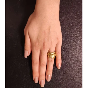 Anel Ouro 18k E Diamantes