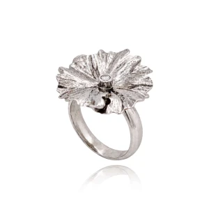 Anel Ouro Branco E Diamante