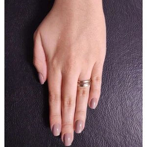Anel Ouro Branco E Diamante