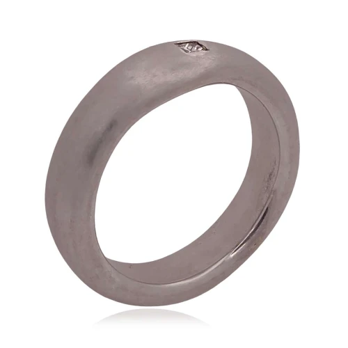 Anel Ouro Branco E Diamante