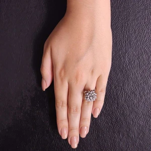 Anel Ouro Branco E Diamantes Anel Ouro Branco E Diamantes