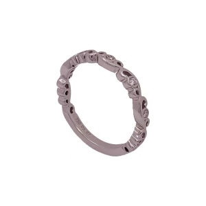 Anel Ouro Branco E Diamantes