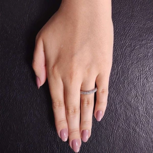 Anel Ouro Branco E Diamantes Anel Ouro Branco E Diamantes