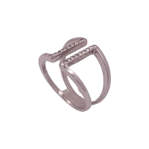 Anel Ouro Branco E Diamantes