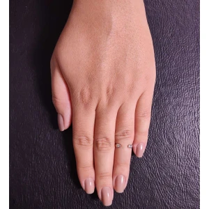 Anel Ouro Branco E Diamantes
