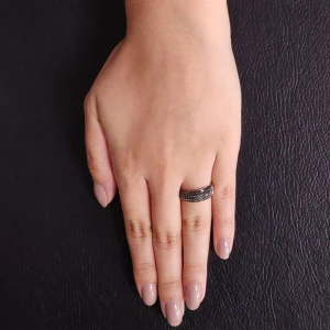 Anel Ouro Branco E Diamantes Anel Ouro Branco E Diamantes