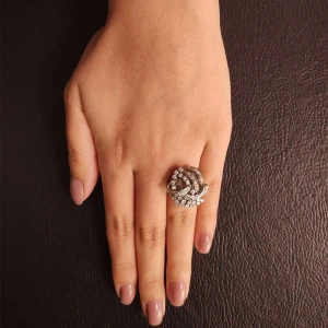 Anel Ouro Branco E Diamantes Anel Ouro Branco E Diamantes