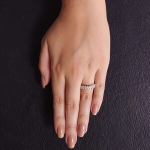 Anel Ouro Branco E Diamantes Anel Ouro Branco E Diamantes