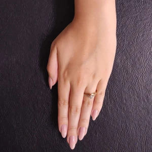 Anel Ouro Branco E Diamantes