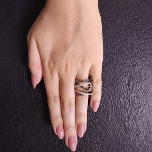 Anel Ouro Branco E Diamantes Anel Ouro Branco E Diamantes