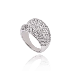 Anel Ouro Branco E Diamantes Anel Ouro Branco E Diamantes