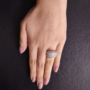 Anel Ouro Branco E Diamantes Anel Ouro Branco E Diamantes