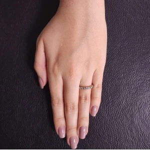 Anel Ouro Branco E Diamantes