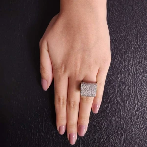 Anel Ouro Branco E Diamantes Anel Ouro Branco E Diamantes