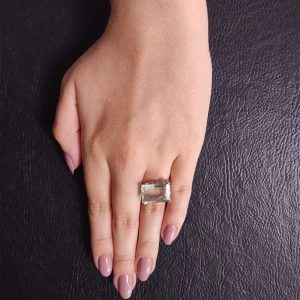 Anel Ouro Branco E Praziolita Anel Ouro Branco E Praziolita