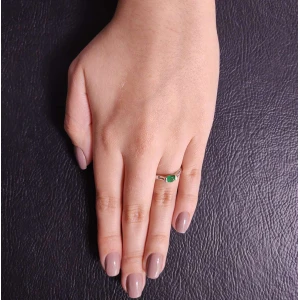 Anel Ouro Branco, Esmeralda E Diamantes