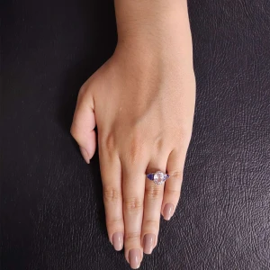 Anel Ouro Branco, Kunzita E Tanzanitas