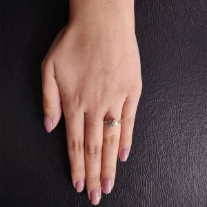 Anel Ouro Branco, Pérola E Diamante