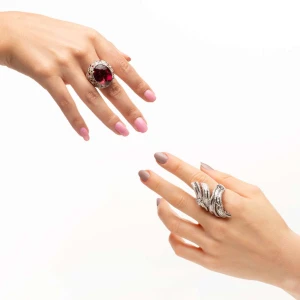 Anel Ouro Branco E Diamantes