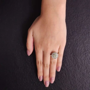 Anel Ouro Branco, Tsavoritas E Diamantes