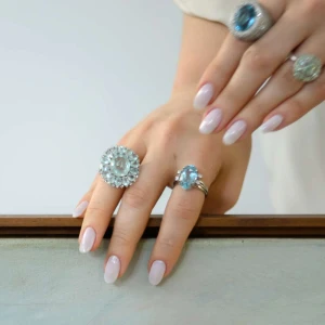 Anel Ouro Branco, Topázio E Diamantes