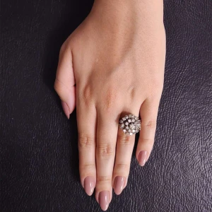 Anel Platina E Diamantes