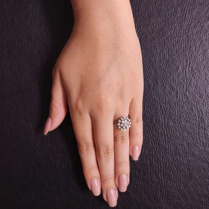 Anel Platina E Diamantes