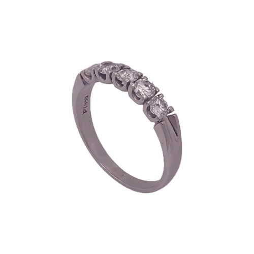 Anel Platina E Diamantes