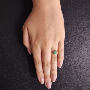 Anel Platina E Esmeralda