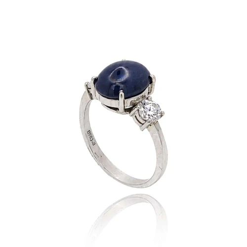 Anel Platina, Safira E Diamantes