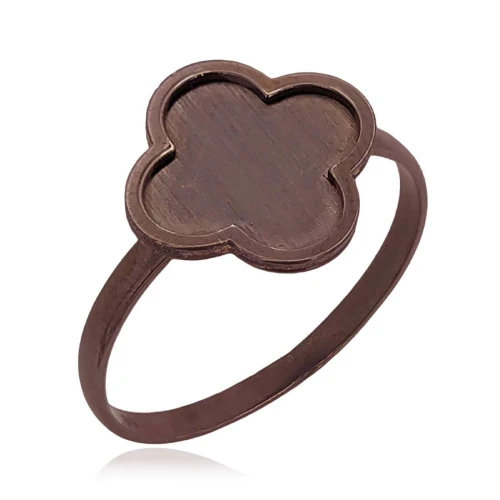 Anel ouro 18K Ródio Negro