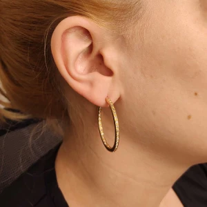 Argolas Ouro 18K E Diamantes