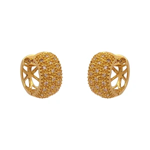 Argolas Ouro 18K E Diamantes