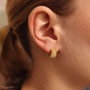 Argolas Ouro 18K E Diamantes
