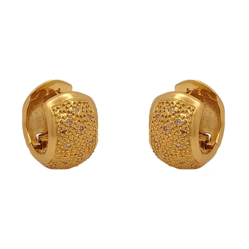 Argolas Ouro 18K E Diamantes